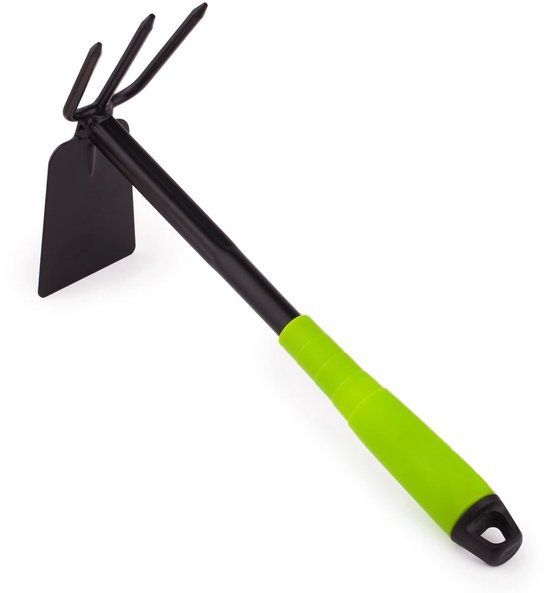 Stunq® Dubbele Staal Hak - Multifunctionele Tuinhak met 3 Tanden van Merkloos	