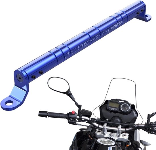 Stuur Balansstang - Versteviging Motorfiets - Verbeter Sturing - Duurzaam Aluminium - 46 cm Intrekbaar - Blauw