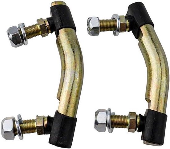 Stuurstang Set - Trekstang Onderdelen - Grasmaaier Reparatie - Stevige Metalen Bouw - 2 Stuks - Zwart Zilver