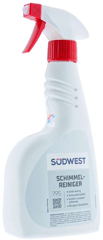 Südwest Schimmelreiniger - Vernietigt schimmels en algen - Zeer sterk - Voor binnen - Gebruiksklaar - 500 ML