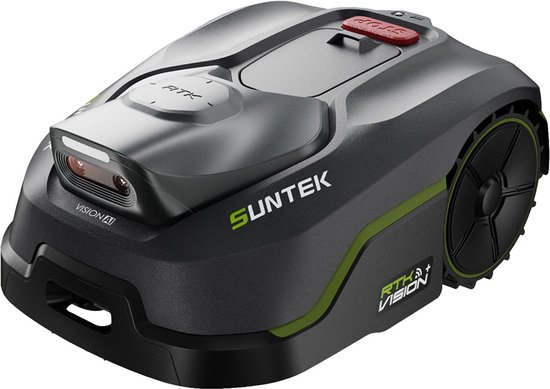 Suntek - Dual Vision 500 - Robotmaaier zonder draad - 500 m² - AI Vision + RTK - Dubbele camera - app bediening - IPX5 - 20 cm maaibreedte van Merkloos	