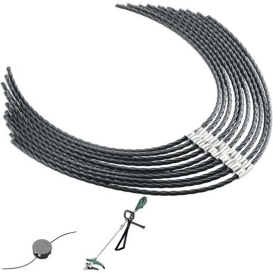 Supersterke maaidraad, Geschikt voor Bosch grasmaaier F016800431, AFS 23-37 maaidraad, 37 cm × 3,5 mm (zwart).