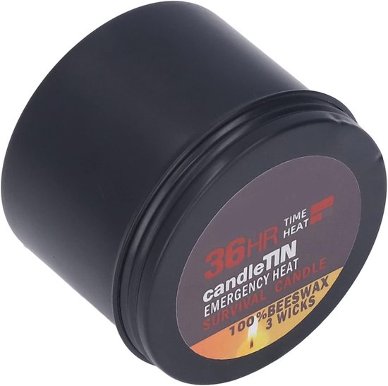 Survival Candle 36 Hours Emergency Candles Long Burning Portable with 3 Wicks for Emergency Survival van Merkloos	