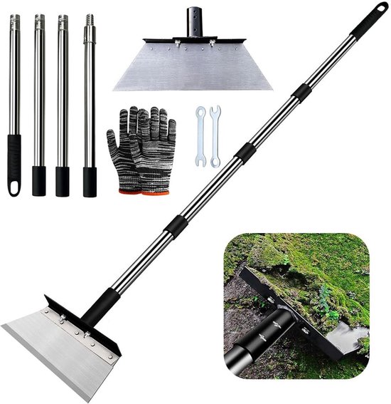 SVGCommerce - Tuinhark - Multifunctionele tuinshovel - Ideaal voor onkruidverwijdering - 10 x 2 cm - Voor gras en mos - Geschikt voor tuinonderhoud - van Merkloos	