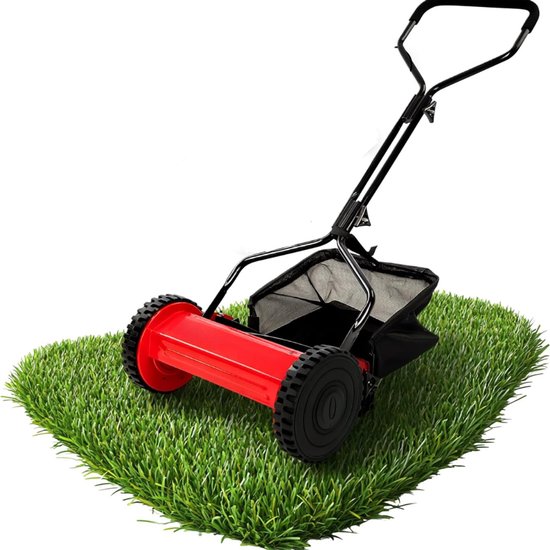 SVN® Grasmaaier handmatige – Grastrimmer Opvouwbaar – Handmaaier - Rood - 60cm x 50cm x 124cm