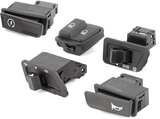 Switch Button Kit - Plastic 5Pcs - Motorcycle Starter - High Low Beam - Koplamphoorn - Richtingaanwijzers - Fit For Gy6 van Merkloos	