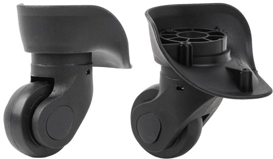Swivel Wheels Replacement - Universele PVC Luggage Suitcase Spinner Wheels - Kofferwiel Reparatie en Vervanging voor Luggage Trolley - Zwart - W041-2 L - Stijlvol - Mode van Merkloos	