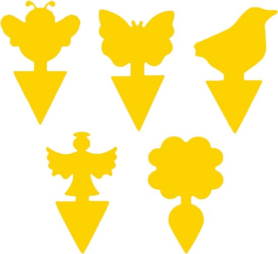 sylbx 50pcs Plug-in Trap, Fly Trap, Yellow Plant Protection Stickers, Yellow Glue Trap, Yellow Fly Trap, for Indoor Plants, Pest Control, Reusable van Merkloos	
