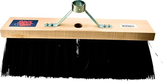 Synx Tool Nylon Straatbezem Zwart 40cm - Bezems - Straatbezem Kunststof haren - Bezem zonder steel- Schrobborstels - Buitenbezem - schoonmaakartikelen - bezem met steelhouder - exclusief steel van Synx Tool