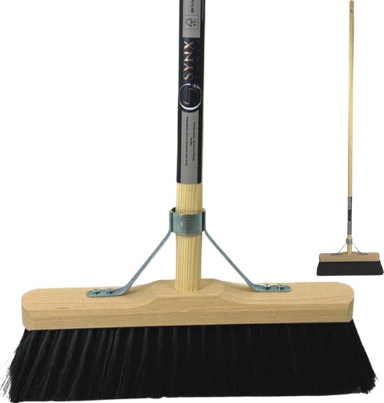 Synx Tools bezem Binnenbezem Paardenhaar 29cm - Zachte Bezems - Bezem - Bezems - Kamerveger - Zaalveger / Zachte Besem - Incl. Steel 120cm - Binnen Bezem - Veger van Synx Tools