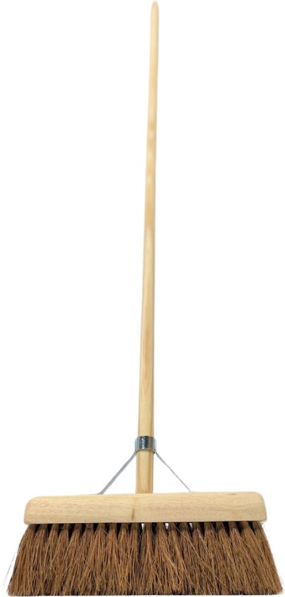 Synx Tools bezem Coco binnenbezem 30cm - Zachte bezems - kokos - Zaalveger - Bezemsteel - Veger - Tuin - Schoonmaken - Zachte binnen bezem kokos Met steel 150cm van Synx Tools