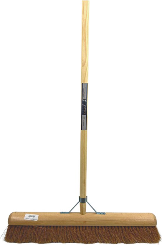 Synx Tools bezem Coco BinnenBezem 40 cm - Zachte bezems - Bezems - Bezem - Zaalveger - kokos - Bezemsteel - Besem Veger - met houten steel 150cm van Synx Tools