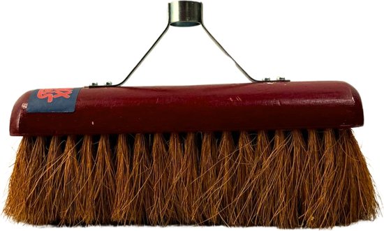 Synx Tools Bezem coco Zaalveger 30cm - Kokos bezem Rode kap - Kamerveger -Kokos haren - Bezem binnen - Veger - Zonder Steel van Synx Tool
