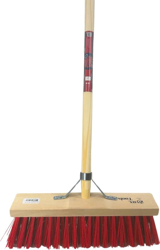 Synx Tools bezem Nylon Straatbezem 40cm - Bezems - Straatbezem Kunststof haren - Bezem met Steel 150 cm - Schrobborstels - Buitenbezem - veger van Synx Tools