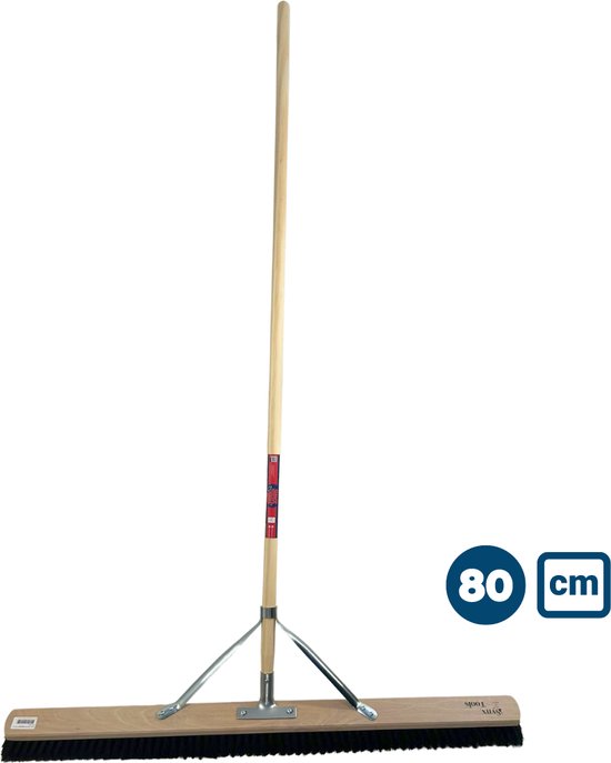 Synx Tools bezem Paardenhaar 80 cm - Zaalveger / Kamerveger - Zachte bezem - Bezemsteel - Veger schoonmaken - Bezems Binnen - Bezem zacht met Steel 160 cm van Synx Tools