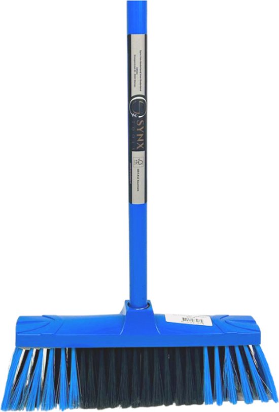 Synx Tools Binnenbezem Blauw - Zachte Bezems - Kamerveger - Besem Veger / Zachte Bezem met Steel 130cm - Binnen Bezem - Besem Veger - Schoonmaken van Merkloos	