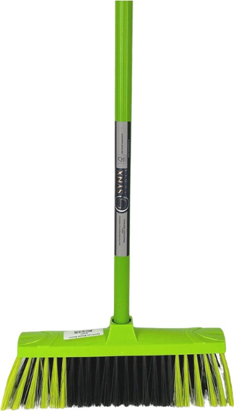 Synx Tools Binnenbezem Groen - Zachte Bezems - Kamerveger - Veger / Zachte Bezem - Incl. Steel 130cm - Binnen Bezem