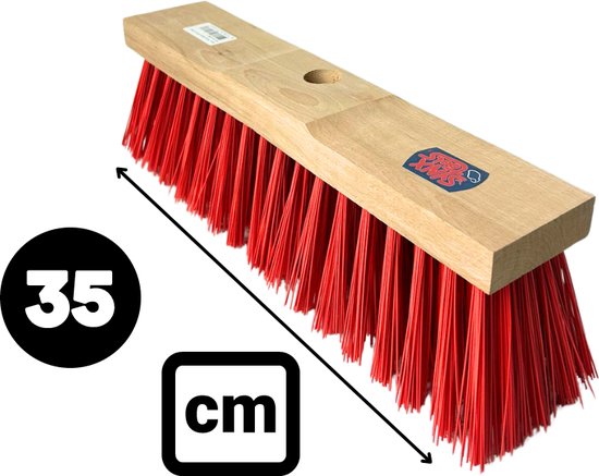 Synx Tools - Buiten Bezem 35cm - Bezems - Straatbezem Kunststof haren - Bezems - Schrobborstels - Buitenbezem - schoonmaakartikelen - Zonder Steel van Synx Tools