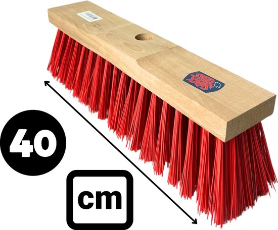 Synx Tools - Buiten Bezem 40cm - Bezems - Straatbezem Kunststof haren - Bezems - Schrobborstels - Buitenbezem - schoonmaakartikelen - Zonder Steel van Synx Tools
