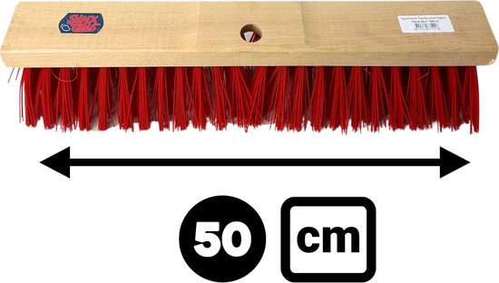 Synx Tools - Buiten Bezem 50cm - Bezems - Straatbezem Kunststof haren - Bezems - Schrobborstels - Buitenbezem - schoonmaakartikelen - Zonder Steel van Synx Tools