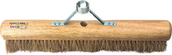Synx Tools Coco Bezem los 50 cm Zaalveger met steelhouder - Cocosharen - Zachte haren - Binnenbezem - koko bezem - zonder steel van Synx Tool