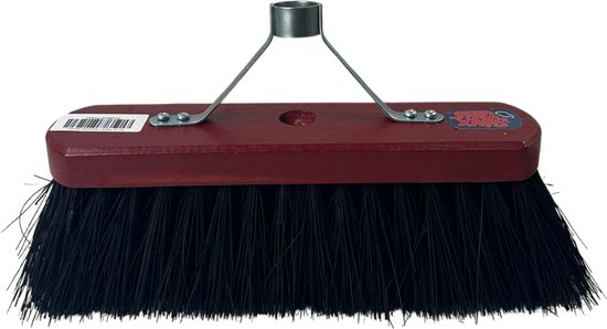 Synx Tools Colombobezem rood 30cm met steelhouder- bezems - Stadsbezem- Kunstvezel haren - Straatbezem haren - Bezems Buiten - Schrobborstels - Buitenbezem - schoonmaakartikelen - Zonder Steel van Synx Tools