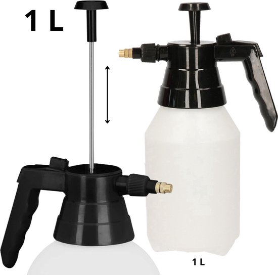 Synx Tools Drukspuit 1 L Hogedruk Plantensproeier - Drukspuit - 1 liter - Verstuiver - plantenspuit / bewatering - Regelbare Sproeikop van Merkloos	