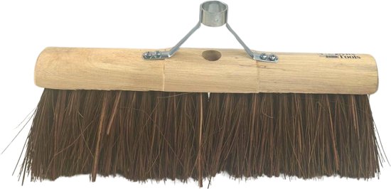 Synx Tools Gemeente bezem 45cm met steelhouder zonder steel - bezems - buiten bezem - Harde haren/Veger - Ronde kop - Gemeentebezem van Synx Tools