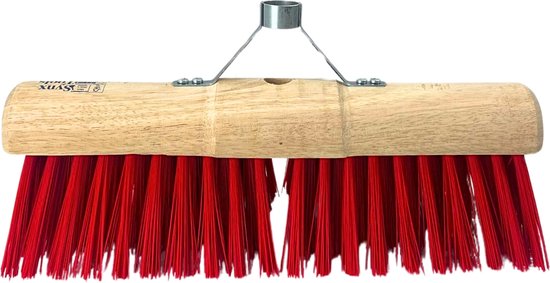 Synx Tools Gemeente bezem Nylon 45cm met steelhouder - bezems - buiten bezem -Harde haren/Veger - Ronde kop - Gemeentebezem - Zonder Steel van Synx Tools
