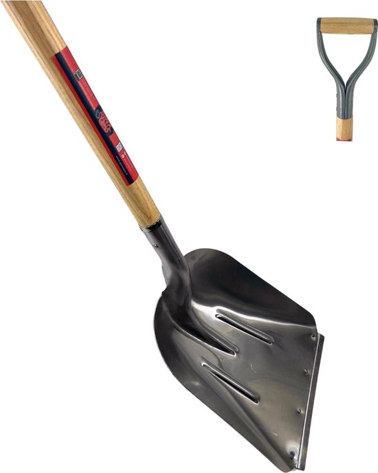 Synx Tools Graanschop met steel 85cm - Schoppen - sneeuwschep - graanschep - spades - Met Houten steel van Synx Tools