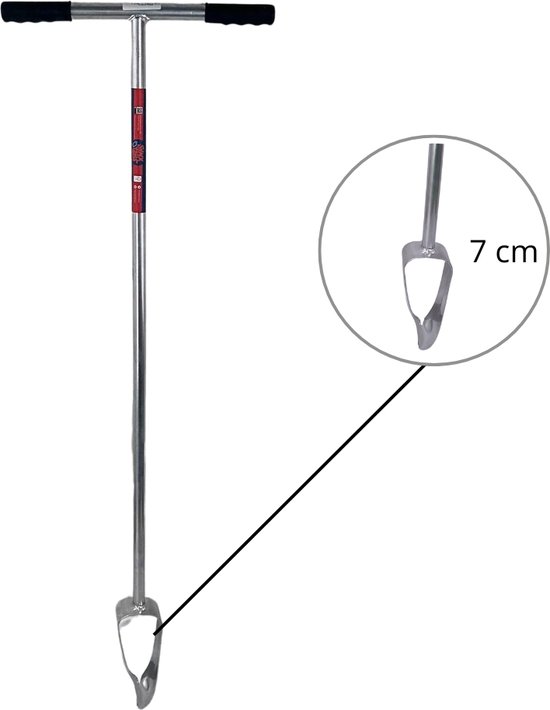 Synx Tools Grondboor 7cm verzinkt - Grondboren - Professioneel, Ideaal voor graafwerkzaamheden, Tuin boor, plantenboor, Palenboor - Lengte 120cm van Synx Tools