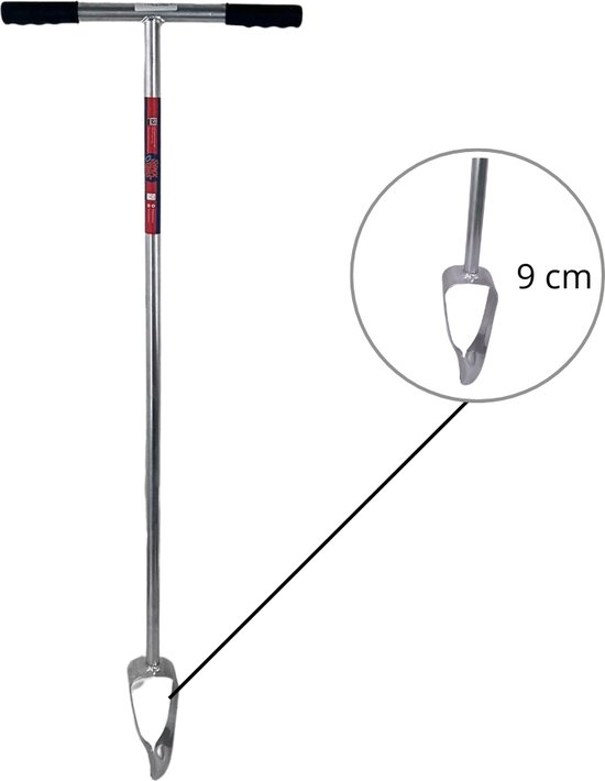 Synx Tools Grondboor 9cm verzinkt - Grondboren - Professioneel, Ideaal voor graafwerkzaamheden, Tuin boor, plantenboor, Palenboor - Lengte 120cm van Synx Tools