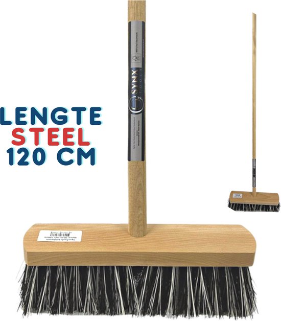 Synx Tools Harde Bezem Old Dutchie - Tuinbezem - Milieuvriendelijke bezem - Old Dutchie Model - Straatbezem - Bezems - Besem Veger - Buiten Bezem met steel 120 cm - Schoonmaakartikelen - Schrobborstels van Synx Tools