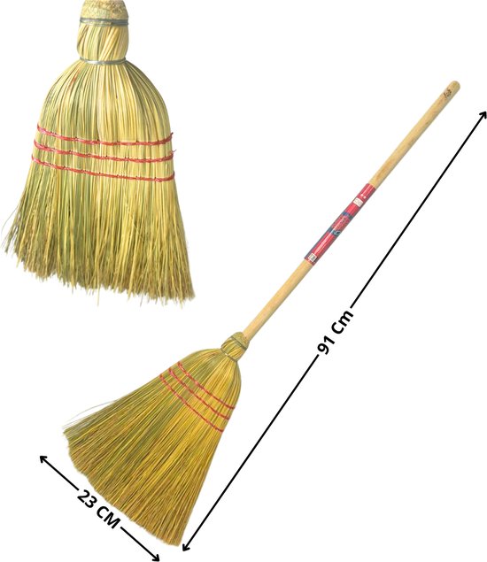 Synx Tools kinder mixstrobezem - bezems - kinder bezem - bezem kind - speelgoed bezem - Lengte 91cm van Synx Tools