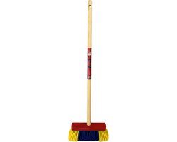 Synx Tools Kinderbezem Geel/blauw - Bezems - Buitenspeelgoed / Speelgoed - tuinierspeelgoed - Schepjes - Kinderen - Totale lengte 76cm van Synx Tools