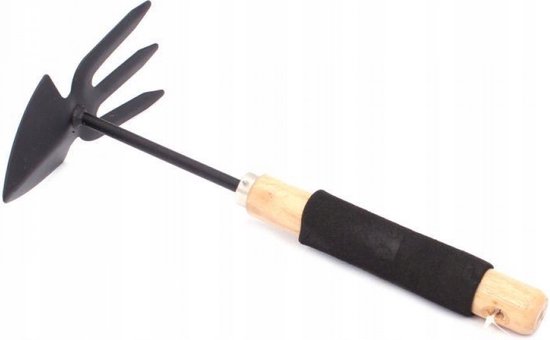 Synx Tools Mini schoffel met klauwen Metaal 29 cm - Schoffel Mini- Mini tuingereedschap - Onkruidverwijderaar - Handgereedschap - Moestuin benodigheden van Synx Tools