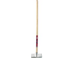 Synx Tools Mini Tuinhark 8 tanden - verzinkt mini Hark - Harken - Bladharken - Bodembewerkers - Onkruidverwijderaar - Tuinartikelen - Compleet Incl. 75cm steel van Synx Tools