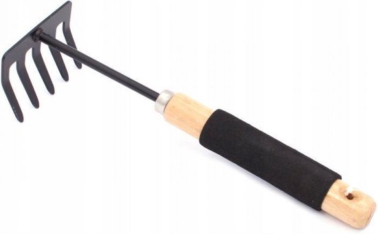 Synx Tools Mini Tuinhark Metaal 29 cm - Hark - Schoffel - Mini tuingereedschap - Handgereedschap - harken van Merkloos	