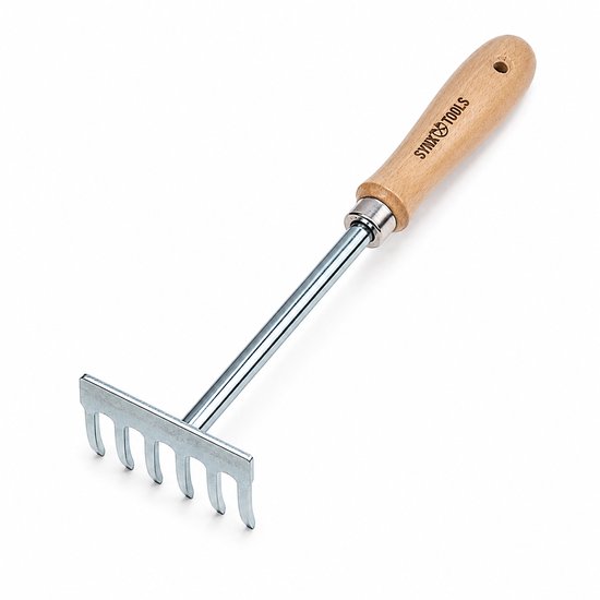 Synx Tools Mini Tuinharkje - Tuingereedschap - tuinhark - handgereedschap - Verzinkt