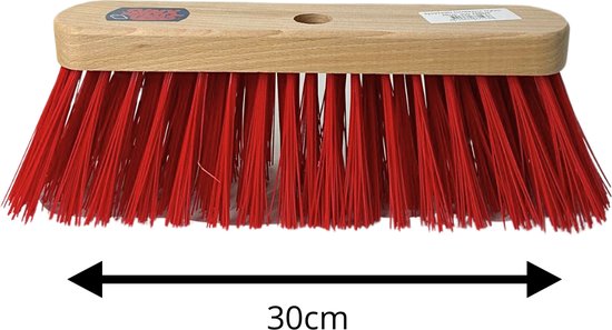 Synx Tools Nylon Straatbezem 30cm - Bezems - Straatbezem Kunststof haren - Bezem - Schrobborstels - Buitenbezem - veger - Zonder steel van Merkloos	