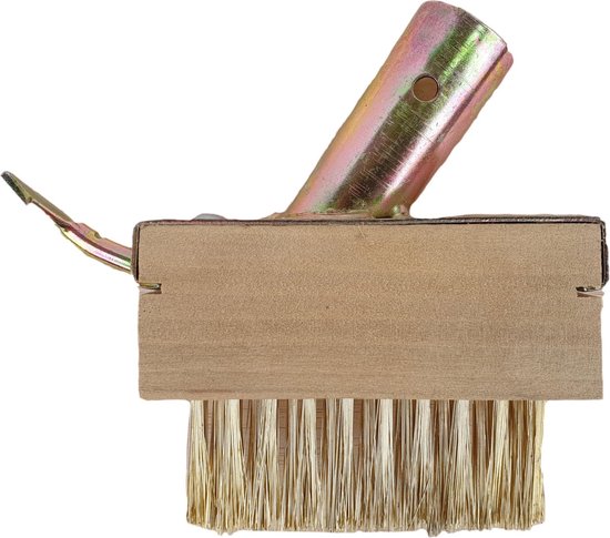 Synx Tools Onkruidborstel met schraper - Voegenkrabber - Messing Onkruidkrabber - zonder steel - Onkruidverwijderaar met haak van Synx Tools