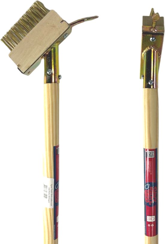 Synx Tools Onkruidborstel Voegenborstels Onkruidkrabber - Onkruidborstel - krabbers / schrapers - Onkruidverwijderaars - Onkruidbestrijding - Voegenkrabbers / Voegenborstel - Met houder en steel 160cm van Synx Tools