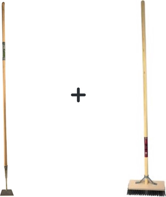 Synx Tools Rechte Schoffel 12cm Met Staal 160cm + Staaldraad Bezem Met Staal 150cm - Schoffel - Staaldraad van Synx Tools