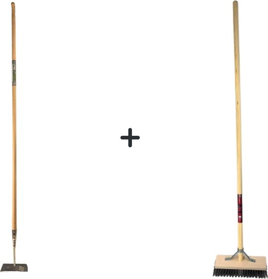 Synx Tools Rechte Schoffel 18 cm + Staaldraad Bezem - 160cm Staal Met Handvat - Schoffel - Staaldraad van Synx Tools