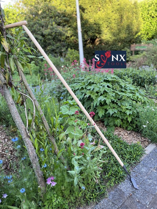 Synx Tools Rechte schoffel 18cm - Schoffels / Onkruidverwijderaar - Hark - Schoffel met Steel - 160 cm steel met hilt - Onkruidbestrijding van Synx Tools