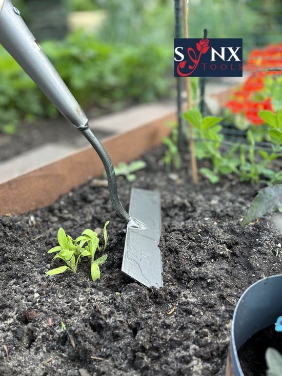 Synx Tools Rechte schoffel 22cm - Schoffels / Onkruidverwijderaar - Schoffel met Steel - 160 cm steel met hilt van Synx Tools