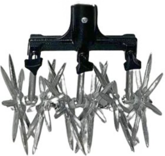 Synx Tools Rolcultivator 21 cm - Cultivator - Bodembewerkers - gazonmest - gazonbeluchter - hark – Zonder steel van Synx Tools