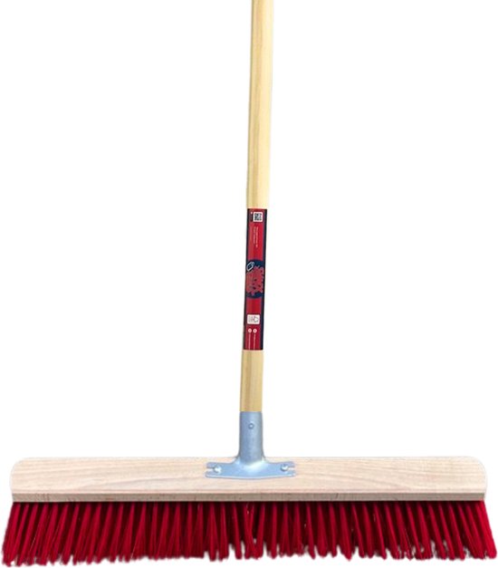 Synx Tools Stal bezem Nylon 60 cm Buiten Bezem incl. Steel 150 - Straatbezem Kunststof haren - Stalbezem - Bezems - Buitenbezem - schoonmaak van Synx Tools