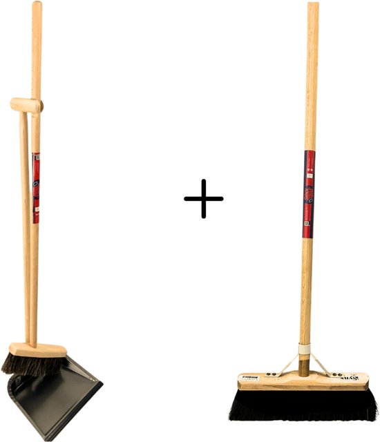 Synx Tools stoffer en blik/ bezem - binnen bezem - zachte bezem - paardenhaar - binnen bezem