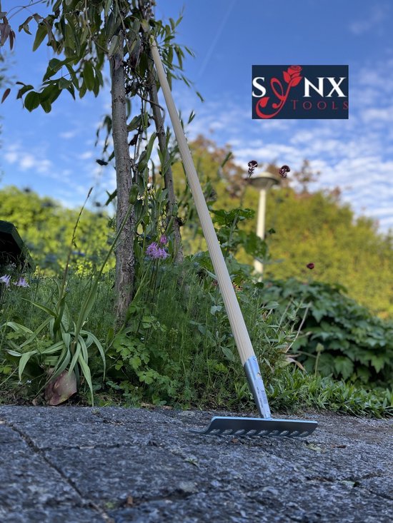 Synx Tools Tuinhark 10 Tanden verzinkt Hark - Harken - Bladharken - Bodembewerkers - Onkruidverwijderaar - Tuinartikelen - Compleet Incl. 150cm steel van Synx Tools